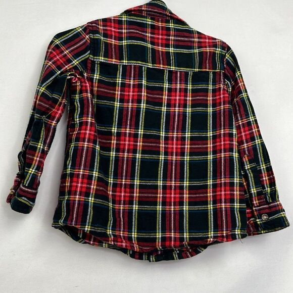 Dip Plaid flannel button up shirt size 2T EUC - Picture 6 of 10